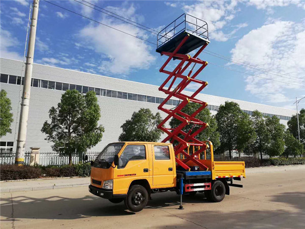 江鈴雙排6米8米10米高空作業車-垂直剪叉升降平臺車