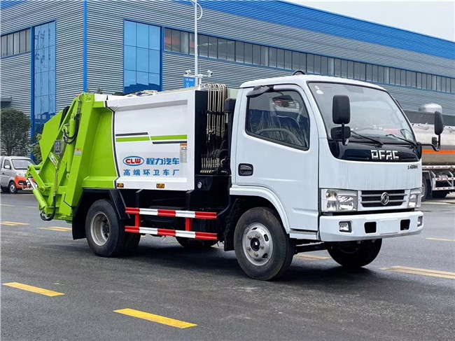 東風4方藍牌壓縮垃圾車-后裝壓縮垃圾車